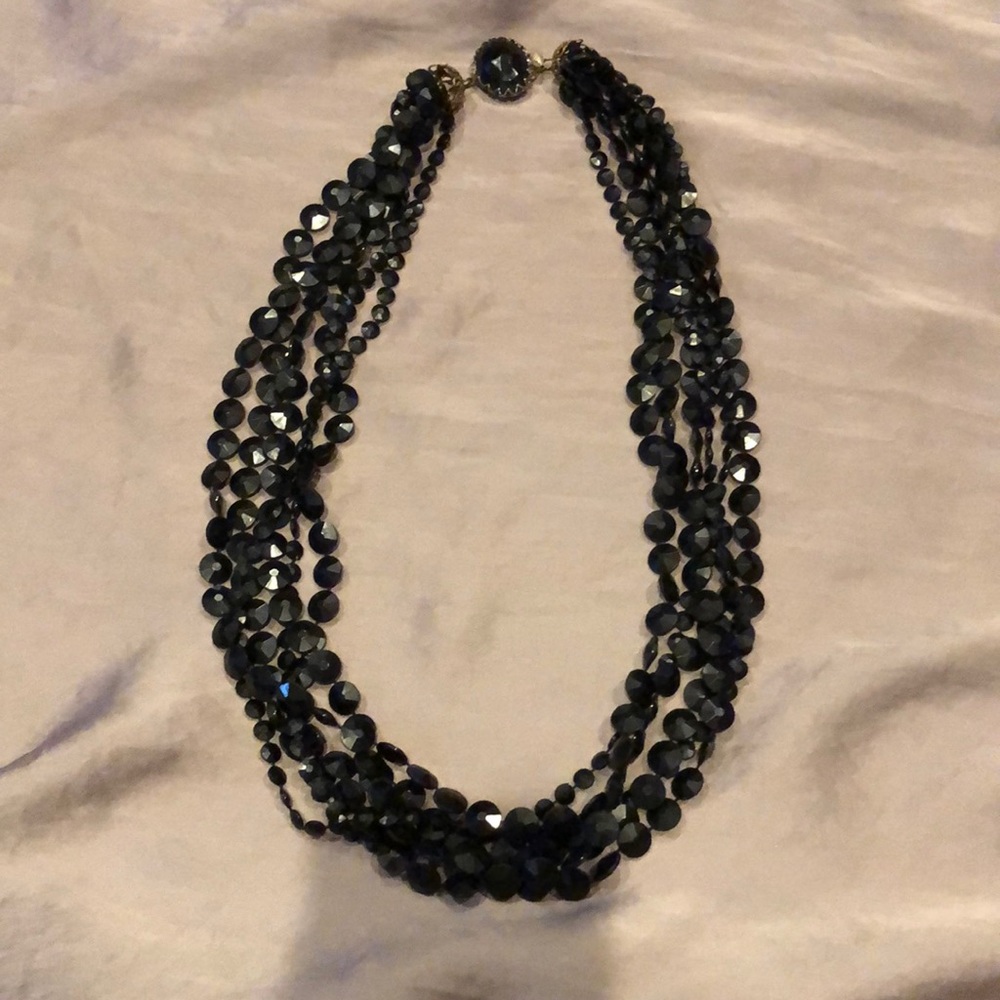 Black beaded necklace